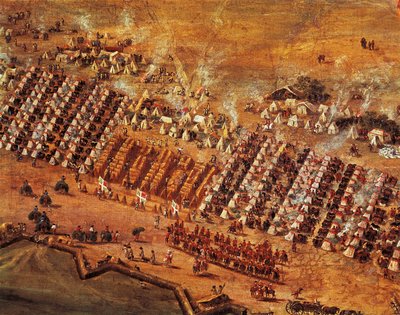 Sitio de Maastricht, detalle por Adam Van Der Meulen de Adam Frans van der Meulen