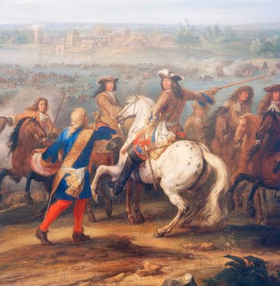 Cruce del Rin en Lobith, 12 de junio de 1672 de Adam Frans van der Meulen