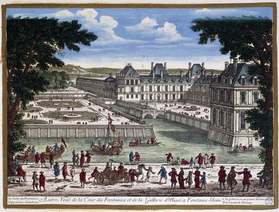 Château de Fontainebleau - grabado por Perelle de Adam Perelle