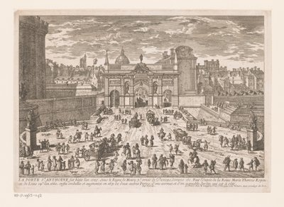 Vista de la Porte Saint-Antoine
La Porte St. Anthoine (...) (título en el objeto) de Adam Perelle