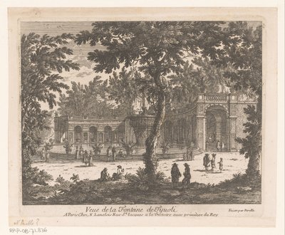 vista de una fuente Vue de la Fontaine de Tivoli (título sobre objeto) de Adam Perelle