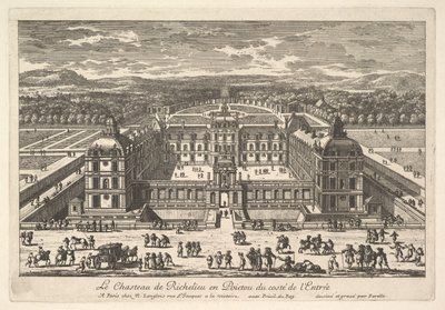 El Castillo de Richelieu en Poictou del Lado de la Entrada, siglo XVII de Adam Perelle