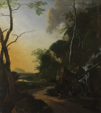 Paisaje italianizante con pescadores de cangrejos de Adam Pynacker