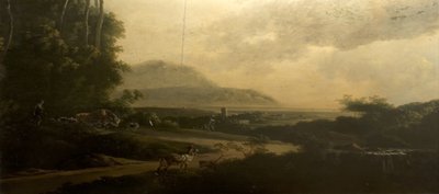 Paisaje con un camino sinuoso de Adam Pynacker