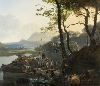 El transbordador, c.1657 de Adam Pynacker