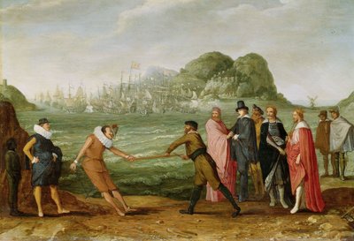 Alegoría de la Victoria de los Holandeses sobre la Flota Española en Gibraltar el 25 de Abril de 1607 de Adam Willaerts