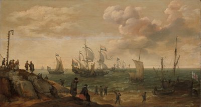Barcos frente a una costa de Adam Willaerts
