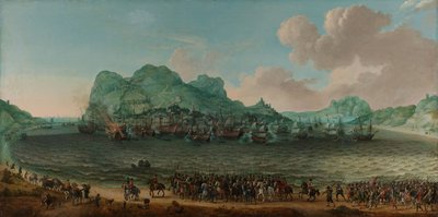 Victoria sobre los españoles cerca de Gibraltar por una flota comandada por el almirante Jacob van Heemskerck, 25 de abril de 1607 de Adam Willaerts