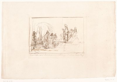 Acusado llevado ante sus jueces Seis grabados a partir de dibujos de Rembrandt, conservados en la Hofbibliothek de Viena (título de la serie) Six estampes gravées d