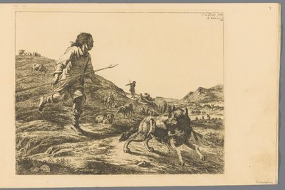 El pastor persigue al lobo de Adam von Bartsch