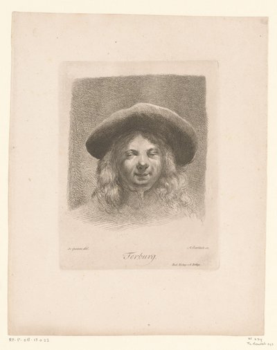 Retrato de Moisés ter Borch de Adam von Bartsch