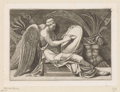 Personificación de la victoria de Adamo Scultori