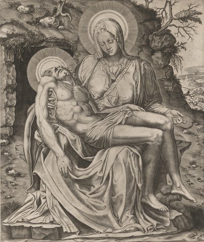 Piedad del Vaticano, 1566 de Adamo Scultori