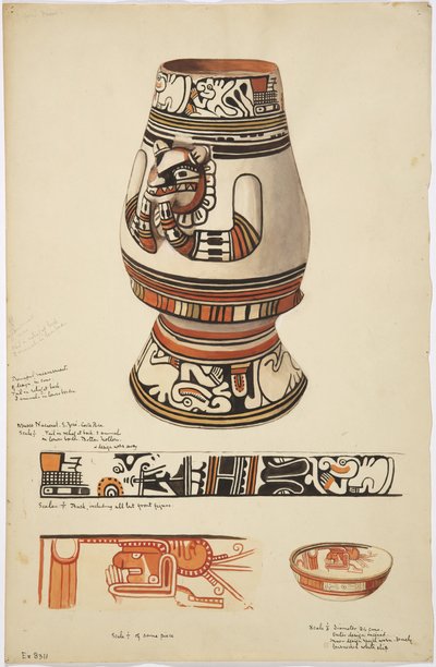 Un jarro y su diseño de Costa Rica de Adela Breton