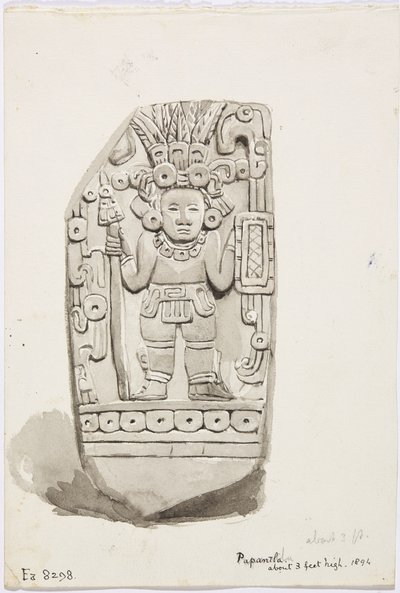 Una estatua de piedra de Papantla de Adela Breton