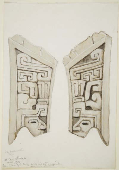 Relieve de piedra de Arved de Veracruz, México de Adela Breton