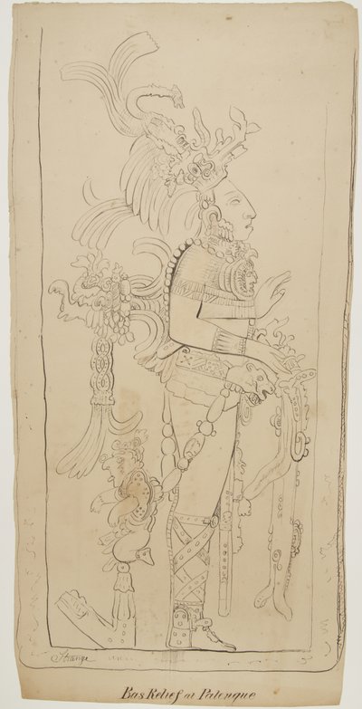 Bajorrelieve en Palenque, México de Adela Breton