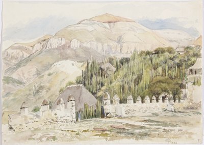Recinto de la Iglesia, Metztitlán, Hidalgo, México de Adela Breton