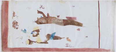 Copia de una pintura mural de la pequeña cámara, Acanceh, México de Adela Breton