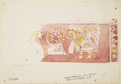Fresco de la Casa de Barrios, Teopancaxco, Teotihuacan, México de Adela Breton