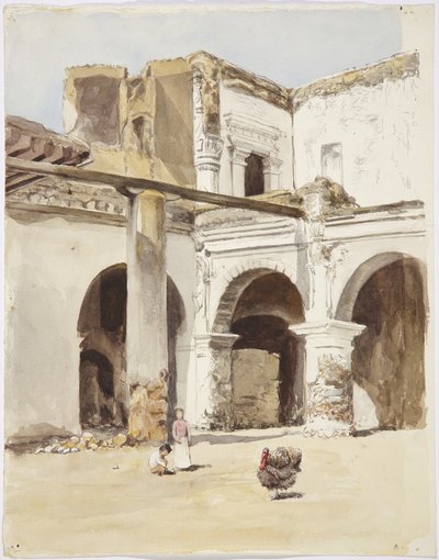 Ruina - casa antigua en Chalchicomula, Estado de Puebla, México de Adela Breton