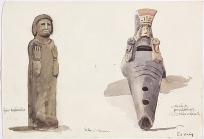 Figuras de piedra de Malinalco, Toluca, México de Adela Breton