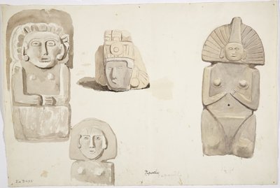 Estatuas de piedra de Papantla, México de Adela Breton