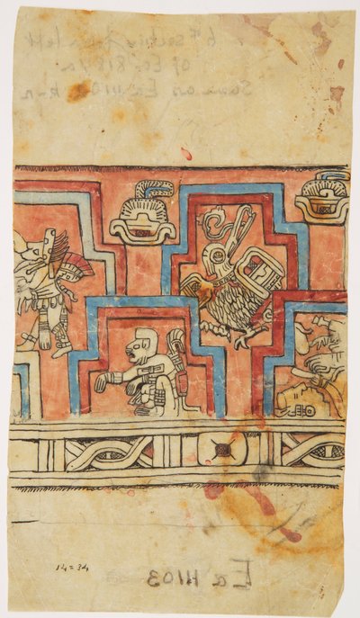 Friso de estuco en Acanceh, México de Adela Breton