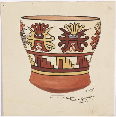 Vaso de Nazca, Perú de Adela Breton