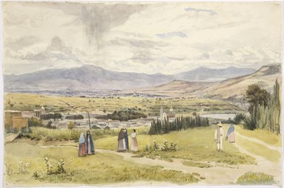 Vista de Tlaxcala e Ixtaccíhuatl en México de Adela Breton
