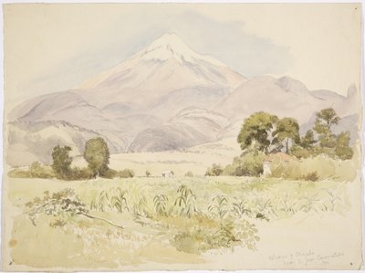 Volcán Orizaba, cerca de San Juan, Coscomatepec, México de Adela Breton