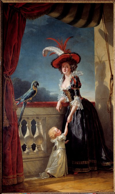 Retrato de Louise Elisabeth de Francia (hija de Luis XV) Duquesa de Parma (1727-1759) y su hijo Don Fernando (1751-1802) de Adelaide Labille Guiard
