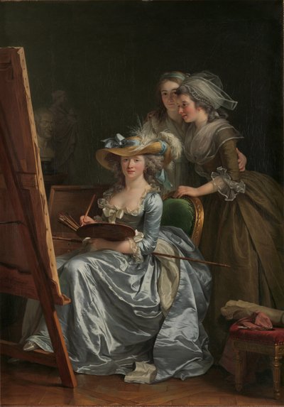 Autorretrato con dos alumnas, Marie Gabrielle Capet y Marie Marguerite Carreaux de Rosemond de Adelaide Labille Guiard
