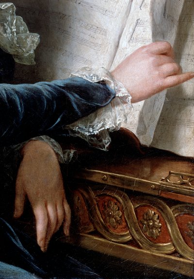La Condesa de Selve Tocando Música (detalle), 1787 de Adelaide Labille Guiard