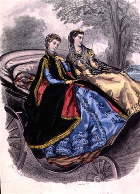 Vestidos de damas de Madame Breant-Castel, capas de los Grandes Almacenes del Louvre de la sección 
