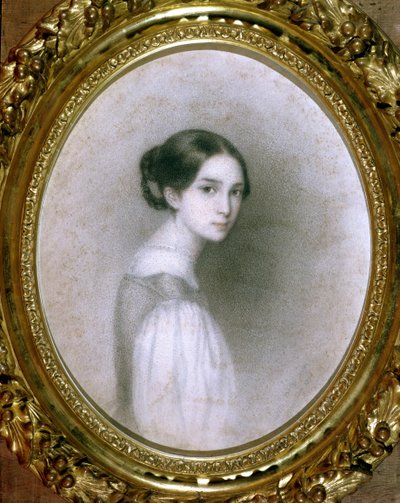 Retrato de Leopoldine Hugo (1824-43) (dibujo) de Adele Julie Hugo