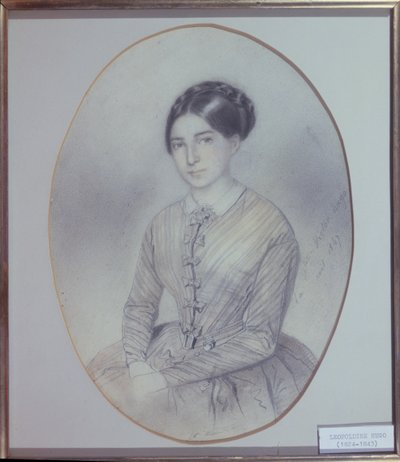 Retrato póstumo de Leopoldine Hugo (1824-43) 1847 de Adele Julie Hugo