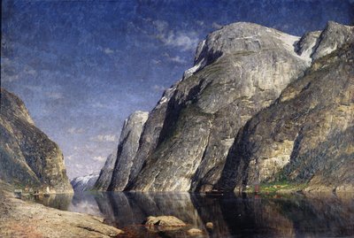 El Sognefjord, Noruega, c.1885 de Adelsteen Normann