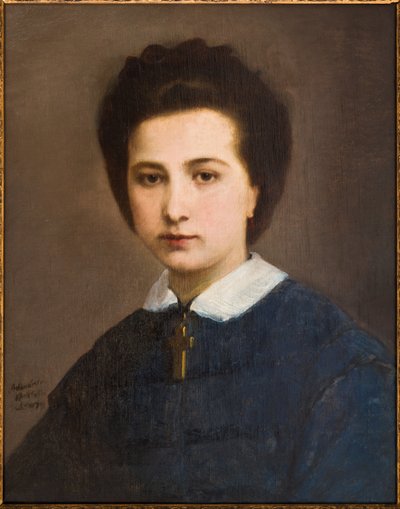Retrato de mujer (familia Ghirelli) (óleo sobre lienzo) de Adeodato Malatesta or Malatesti