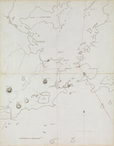 Carta del puerto de Río de Janeiro, Brasil, c.1849 (pluma, tinta) de Admiral Sir Edward Gennys Fanshawe
