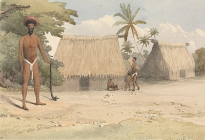 Feejee hair-dressing; de uno de los hijos menores de Tanoa, 7 de octubre de 1849 [Fiji]