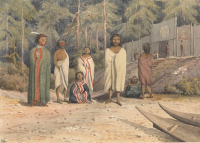 Indios en Fort Rupert, Isla de Vancouver, julio de 1851 [Canadá]