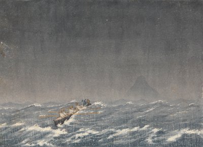 Fondeadero exterior en una borrasca, Mazatlán [México], 22 de agosto de 1850, 8.am. ... "Pregunta, ¿cuál es el camino al barco de Admiral Sir Edward Gennys Fanshawe