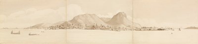 Panorama de Raiatea, 1 de septiembre de 1849. Tahaa a la derecha [Islas de la Sociedad]". de Admiral Sir Edward Gennys Fanshawe