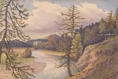 El valle de Leader en Cowdenknowes House, Berwickshire de Admiral Sir Edward Gennys Fanshawe
