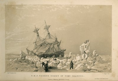H.M.S. Terror acosado en el Canal de Fox de Admiral William Henry Smyth