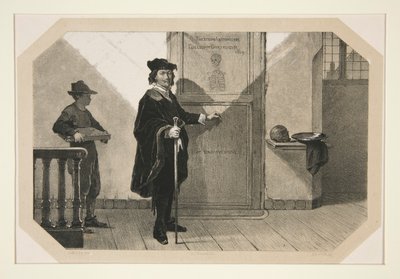 Rembrandt camino a la Lección Anatómica del Dr. Tulp de Adolf Carel Nunnink