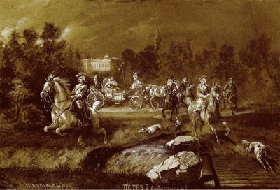 Pedro II en Peterhof de Adolf Charlemagne