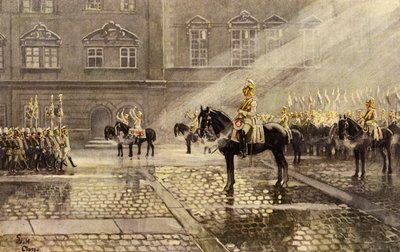 Escuadrón portador de estandartes de los Gardes du Corps, guardia del cuerpo del Kaiser alemán de Adolf Closs