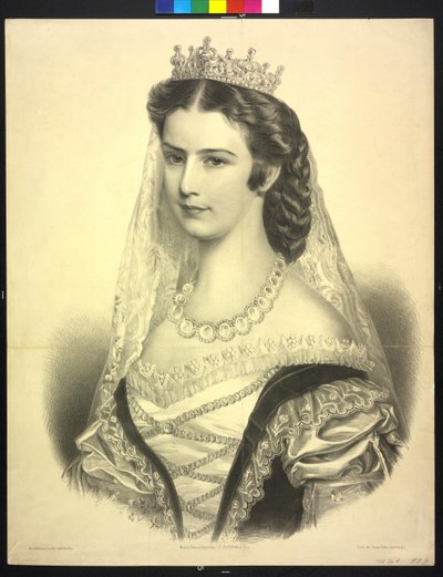 Emperatriz de Austria Isabel (litografía) de Adolf Dauthage